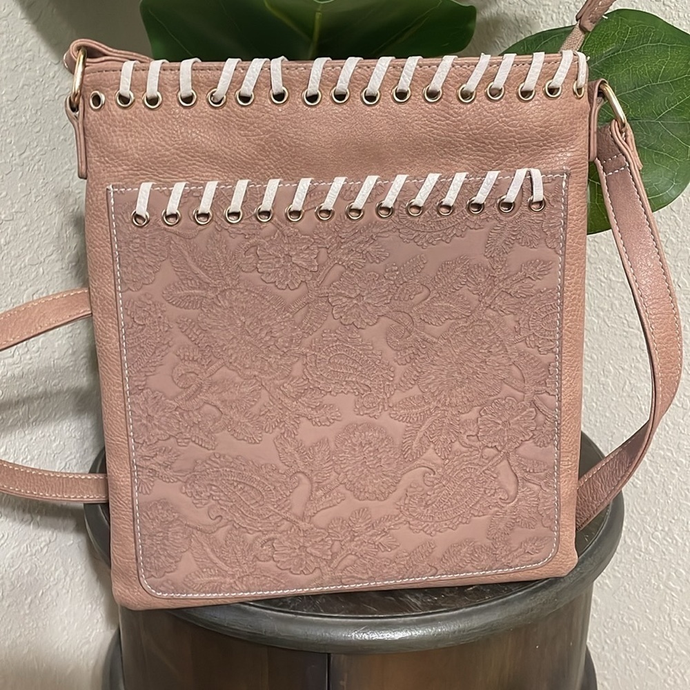 Cato crossbody purse embossed floral print